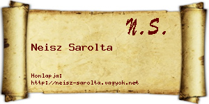 Neisz Sarolta névjegykártya